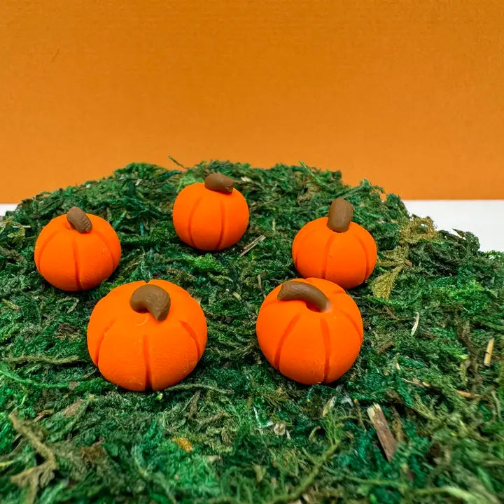 Fairy Garden Miniature Orange Pumpkin Plant Picks