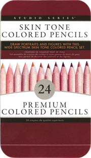 Art Center Colored Pencil Skin Tones Set 24 in Storage Tin by Homeportonline