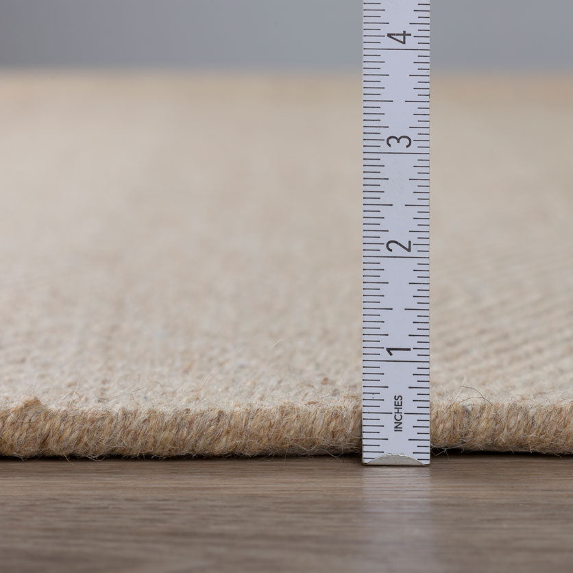 Monaco Herringbone Wool Rug Putty 3'6"X5'6" by Homeportonline