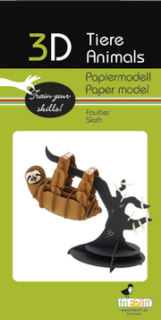 3D Paper Model Kit Sloth by Homeportonline