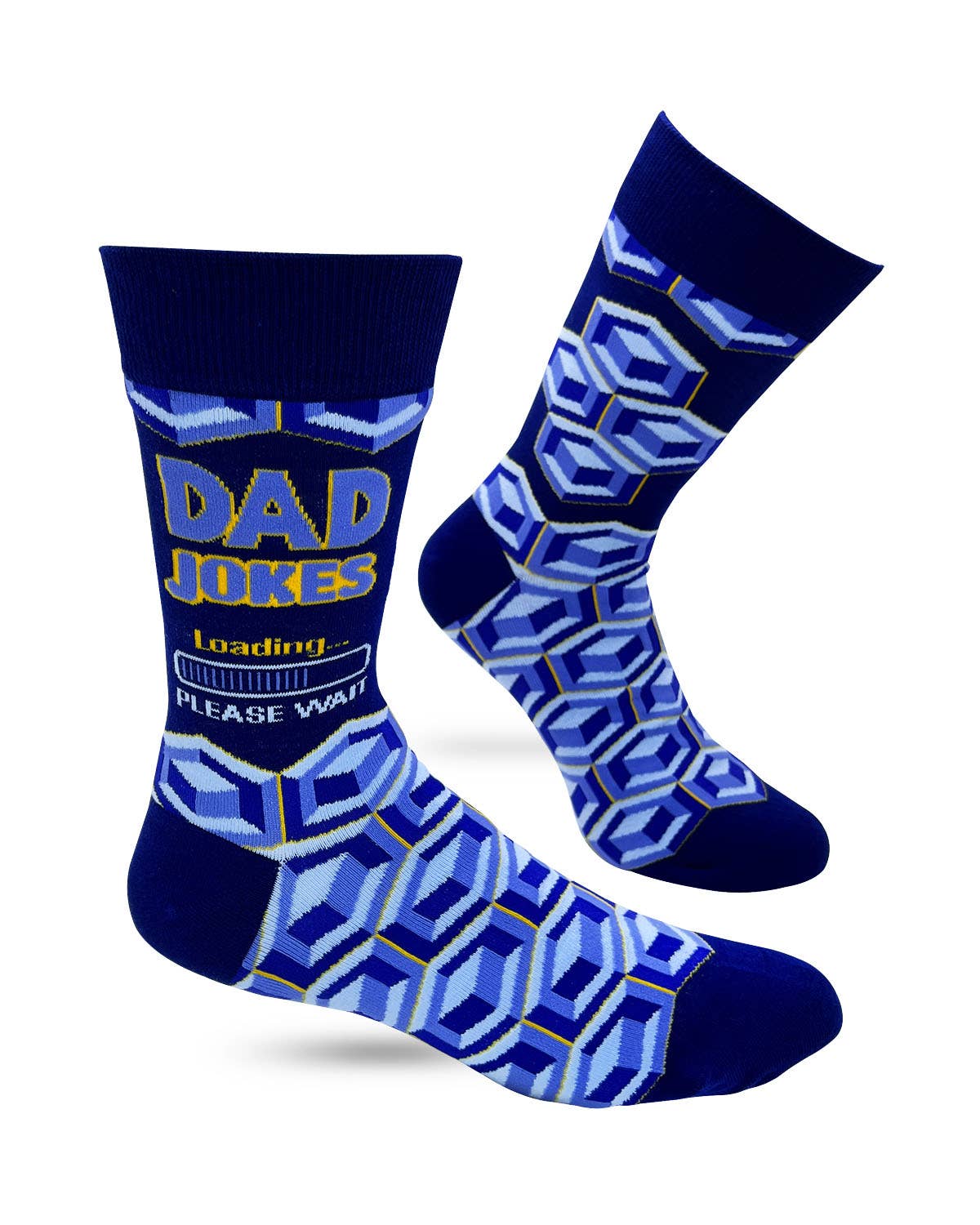 Fabdaz - Dad Jokes Loading... Please Wait Men's Novelty Crew Socks by SidePony Boutique