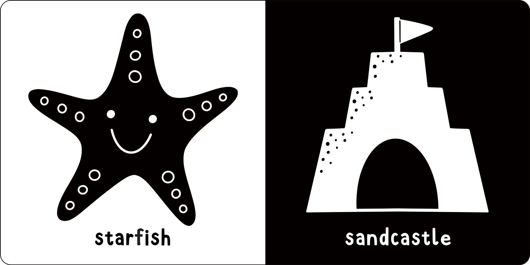 First Board Book High Contrast What Does Baby See? At The Sea by Homeportonline