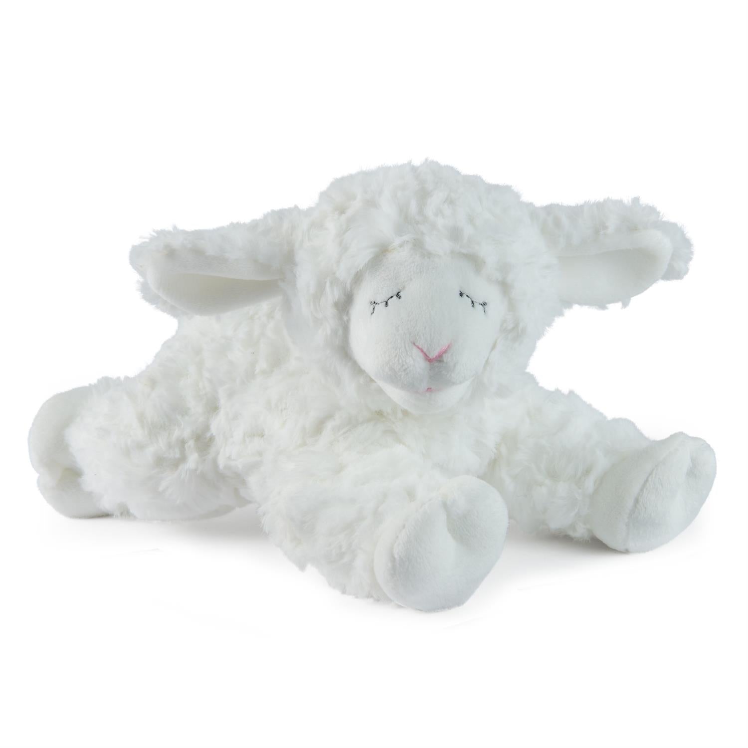 Plush Sustainable Lamb Rattle Winky White 7" by Homeportonline