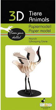 3D Paper Model Kit Whooping Crane by Homeportonline