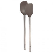 Mini Stainless Steel Handle Flex Core Spatula & Spoonula S/2- Charcoal by Homeportonline