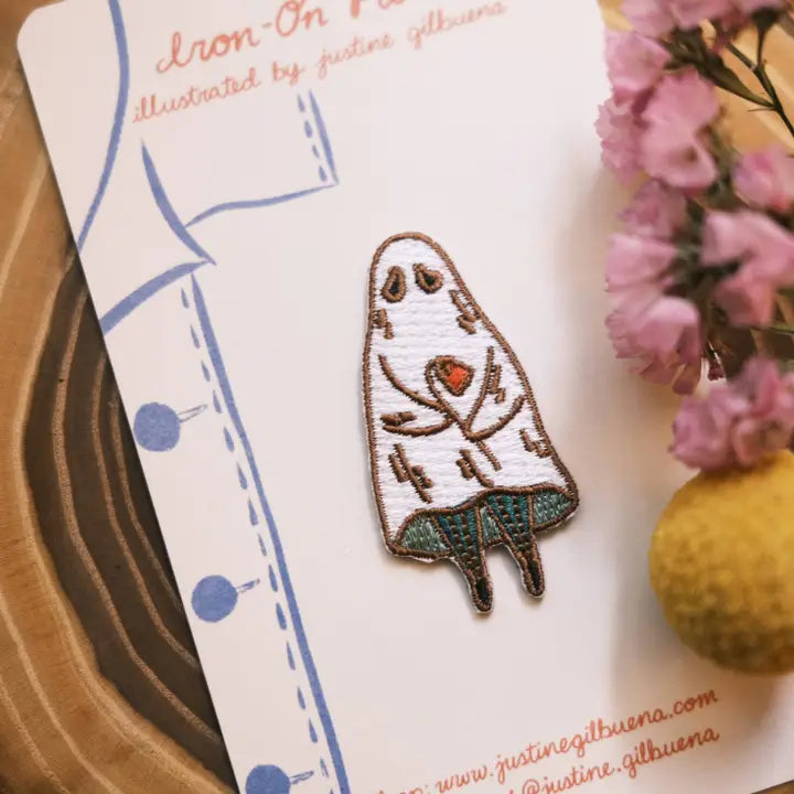 Shy Ghost Small Iron-On Patch