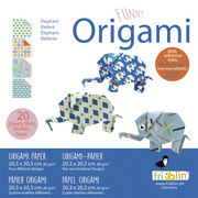 Funny Origami 20cm x 20cm Elephants by Homeportonline