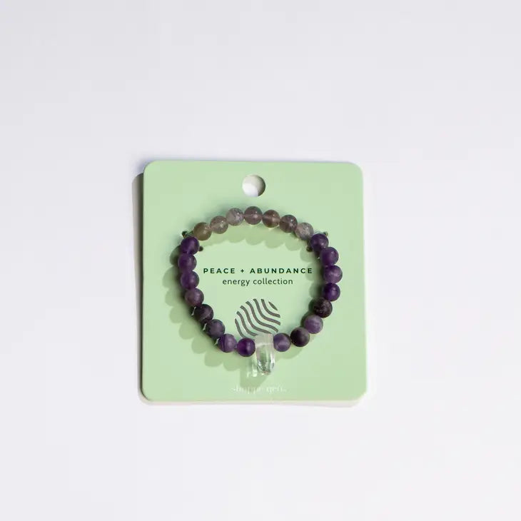 Peace + Abundance Crystal Bead Bracelet
