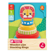Wooden Lion Stacking Rings