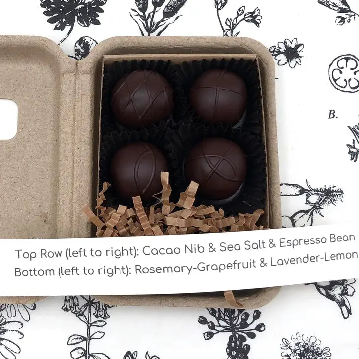 4 Piece Dark Chocolate Truffle Medley
