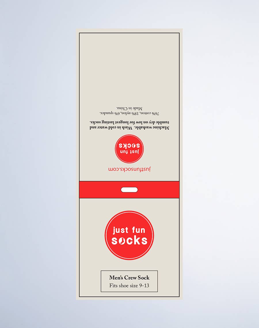 Men's Zero Fox Given Funny Crew Socks by SidePony Boutique