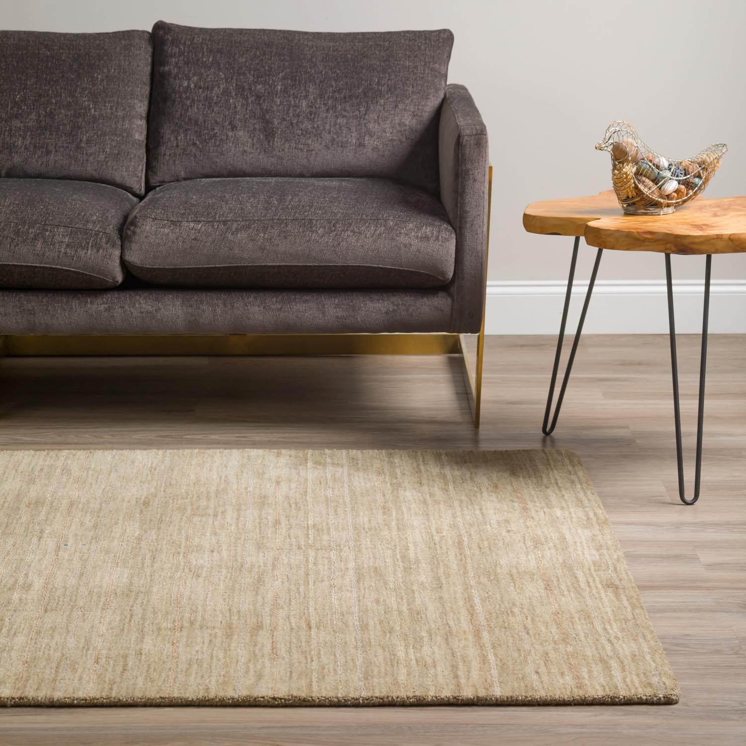 Rafia Rug Taupe 5' X 7'6" by Homeportonline