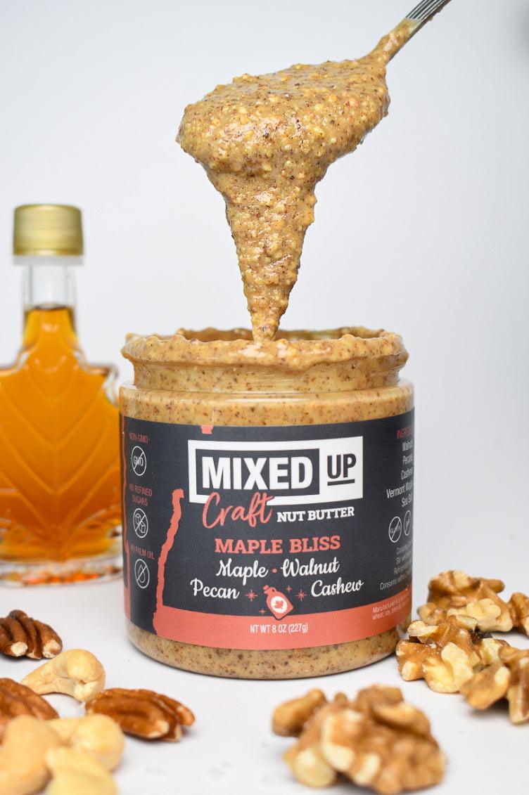 "Maple Bliss" - Maple, Walnut & Pecan Nut Butter - 8 oz by Mixed Up Foods