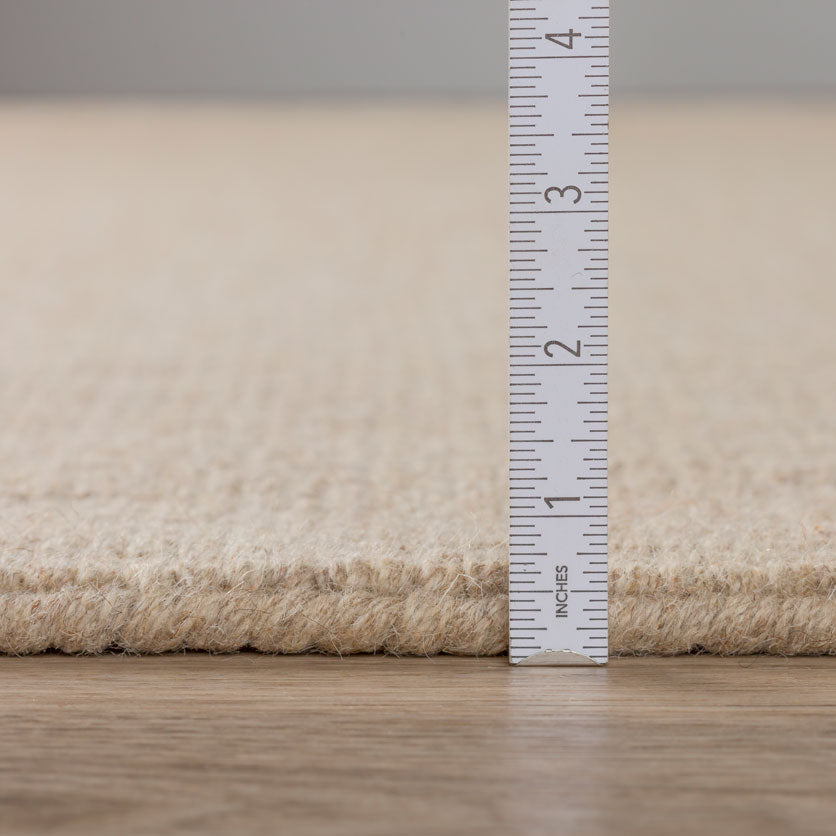 Monaco Boucle Wool Rug Taupe 3'6" X 5'6" by Homeportonline