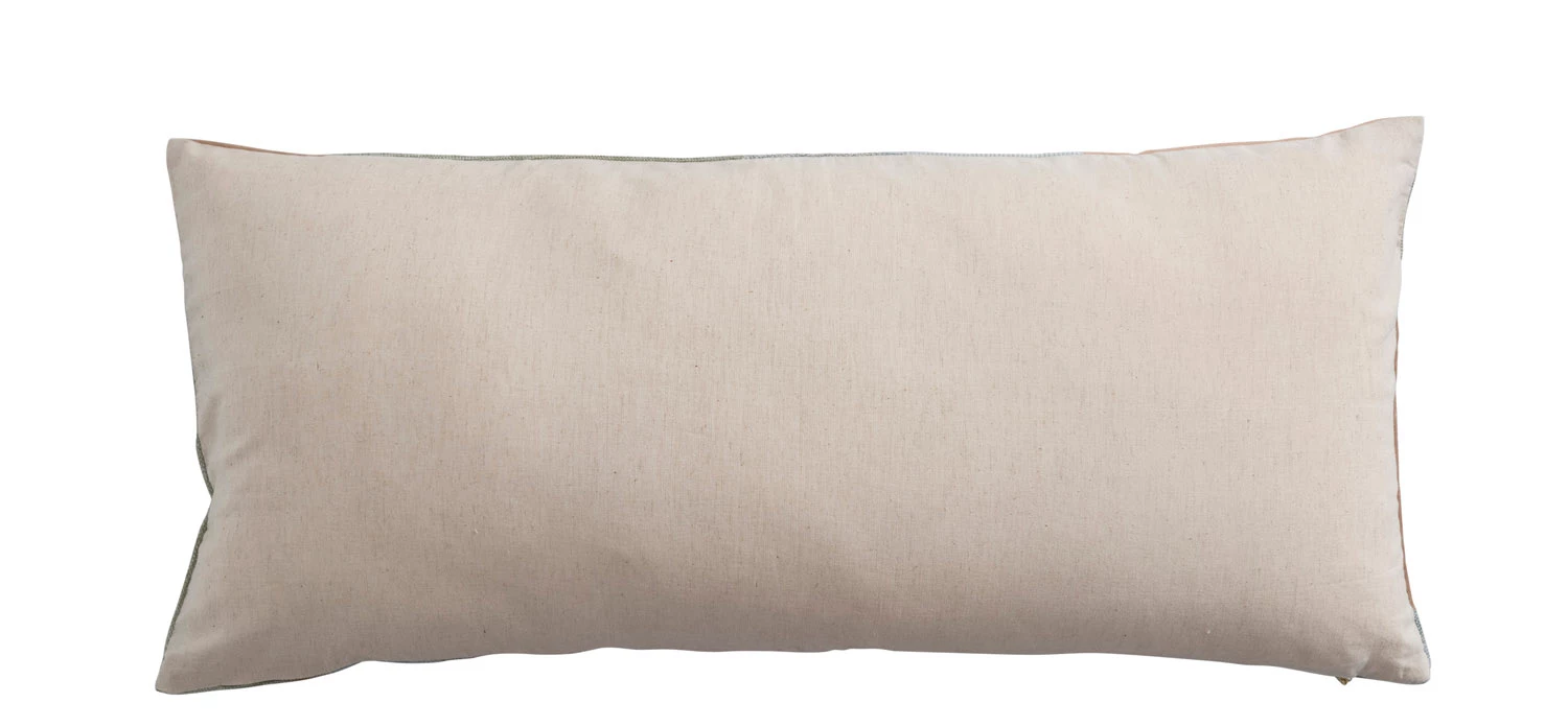 Pillow Cotton Blend Patchwork 36" x 16" by Homeportonline