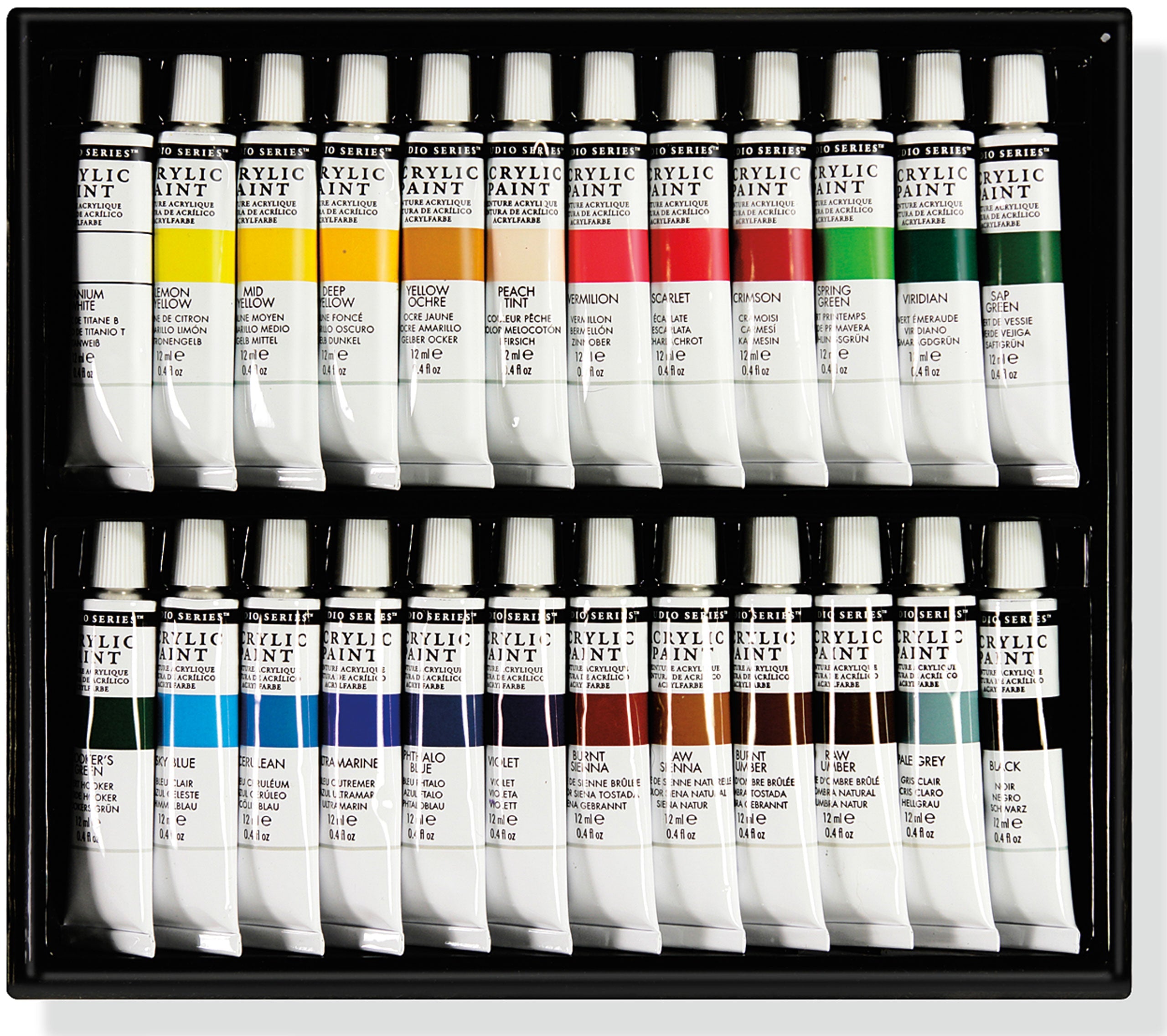 Art Center Paint Set Acrylic 24 Color 12ml Tubes by Homeportonline