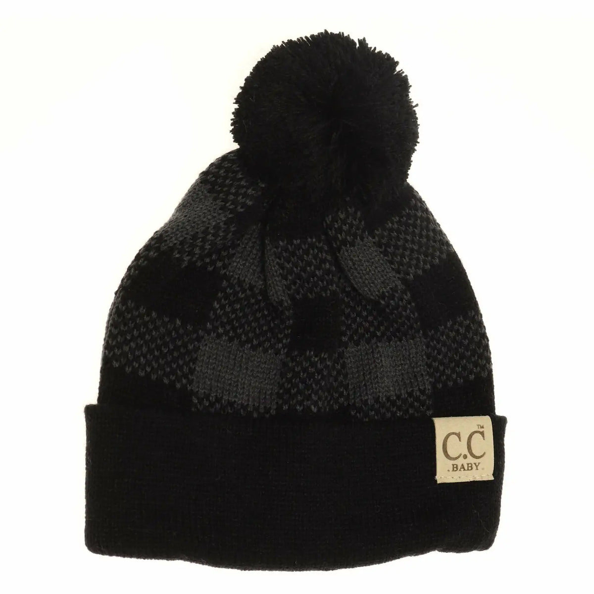 Baby Buffalo Plaid Pom Beanie Newborn