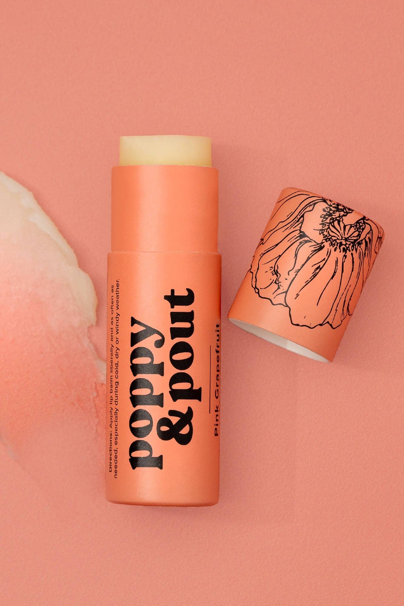 Poppy & Pout Lip Balm, Pink Grapefruit by Dear Lucy