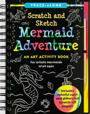 Scratch And Sketch Trace Along Activity Book Mermaid Adventure by Homeportonline
