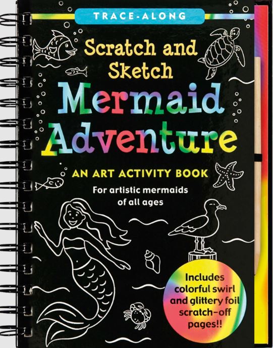 Scratch And Sketch Trace Along Activity Book Mermaid Adventure by Homeportonline