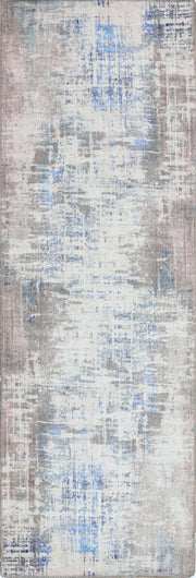 London Elements Grey/Blue Washable Rug Runner 2'6" x 7'6" by Homeportonline