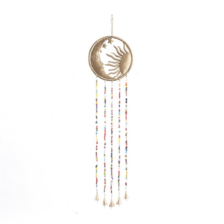 Brass Metal Glam Windchime, 37"x8" by Homeportonline