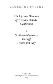Life and Opinions of Tristram Shandy, Gentleman