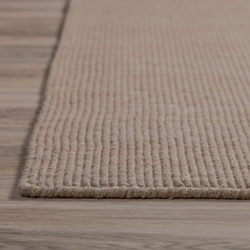 Monaco Boucle Wool Rug Mocha 5' X 7'6" by Homeportonline