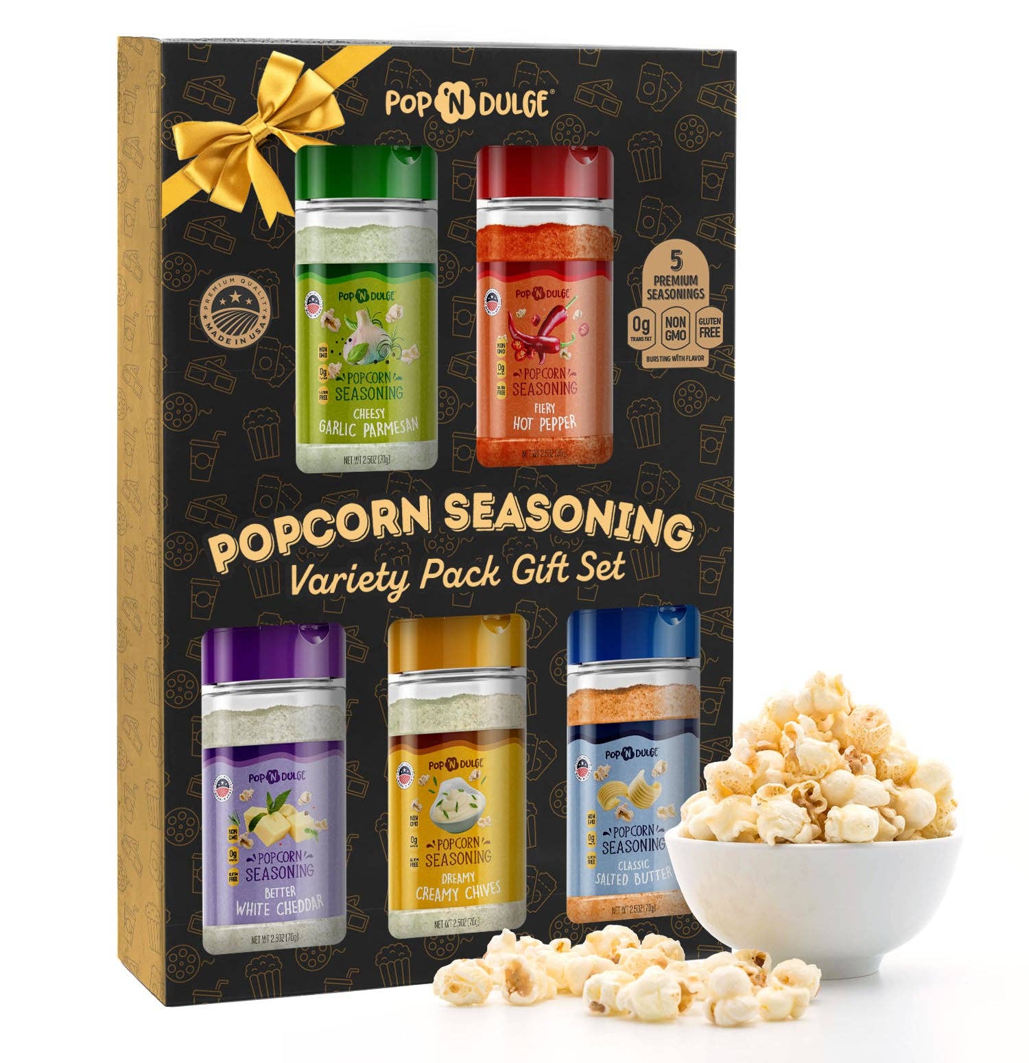 Pop 'N Dulge - Popcorn Seasonings Variety Pack Gift Set by SidePony Boutique
