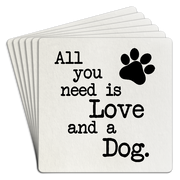 Bar Coaster | All you need is love and a dog by Homeportonline