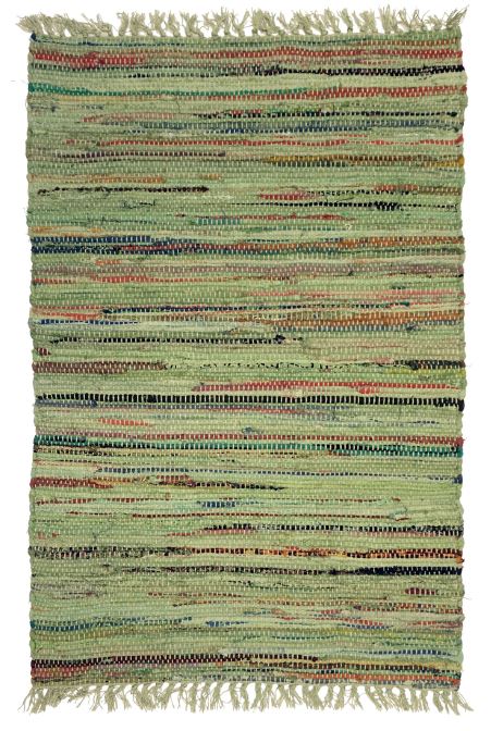 Sturbridge Rag Rug Cotton Sage 6' x 9' by Homeportonline