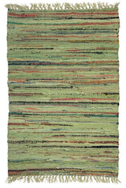 Sturbridge Rag Rug Runner Cotton Sage 24" x 72" by Homeportonline