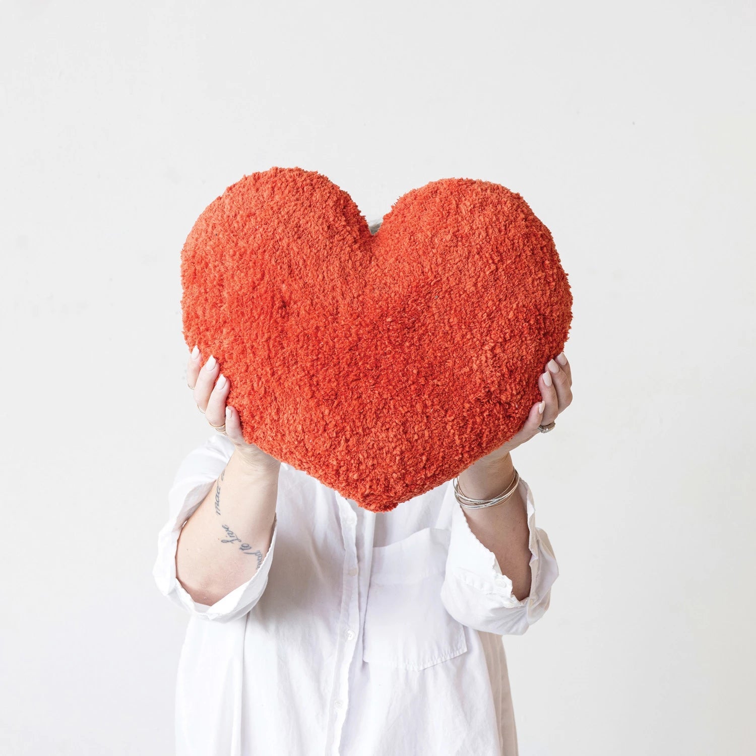 Pillow Tufted Heart Shaped 3 Colors 16"L (Sold Individually) by Homeportonline