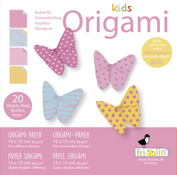 Kids Origami 15cm x 15cm Butterfly by Homeportonline