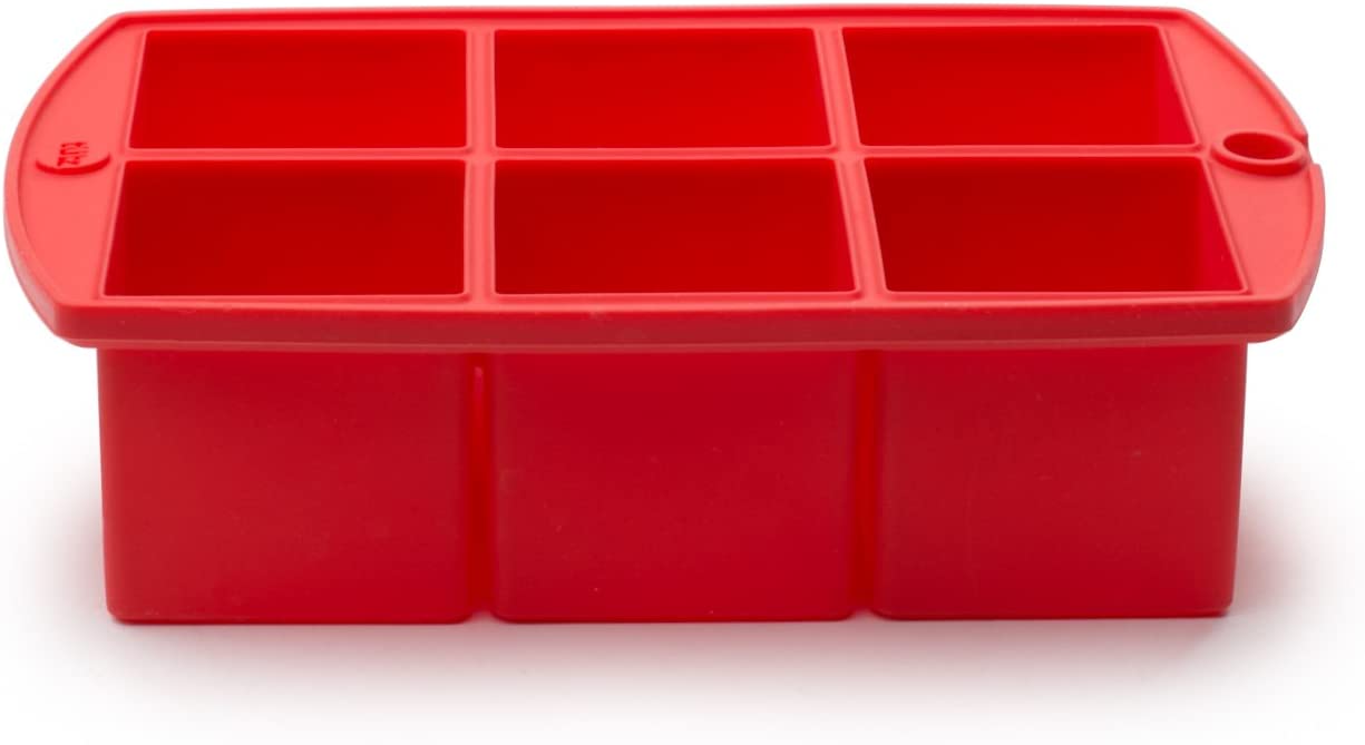 TULZ Mega Ice Block Tray, Ruby, 7.25" x 4.5" x 2" by Kiss the Cook