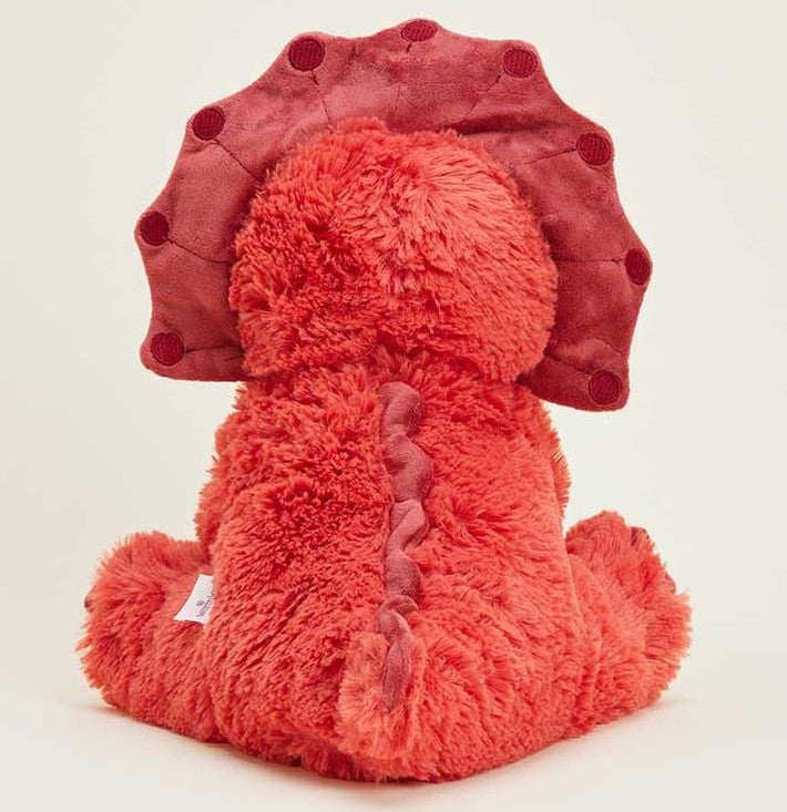 Warmies Dino Triceratops Coral Red by Homeportonline