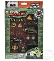 Diecast Play Set Military 15 Piece by Homeportonline