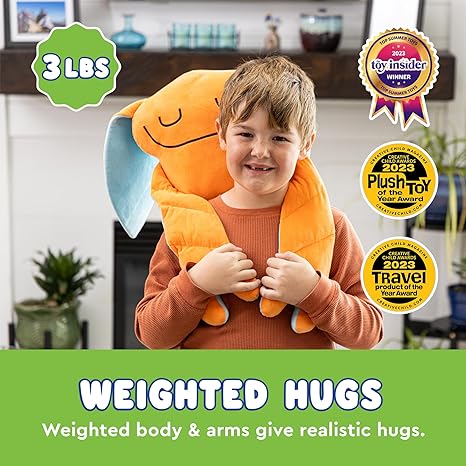 Bumpas Weighted Sensory Plush Zeek Orange & Blue by Homeportonline