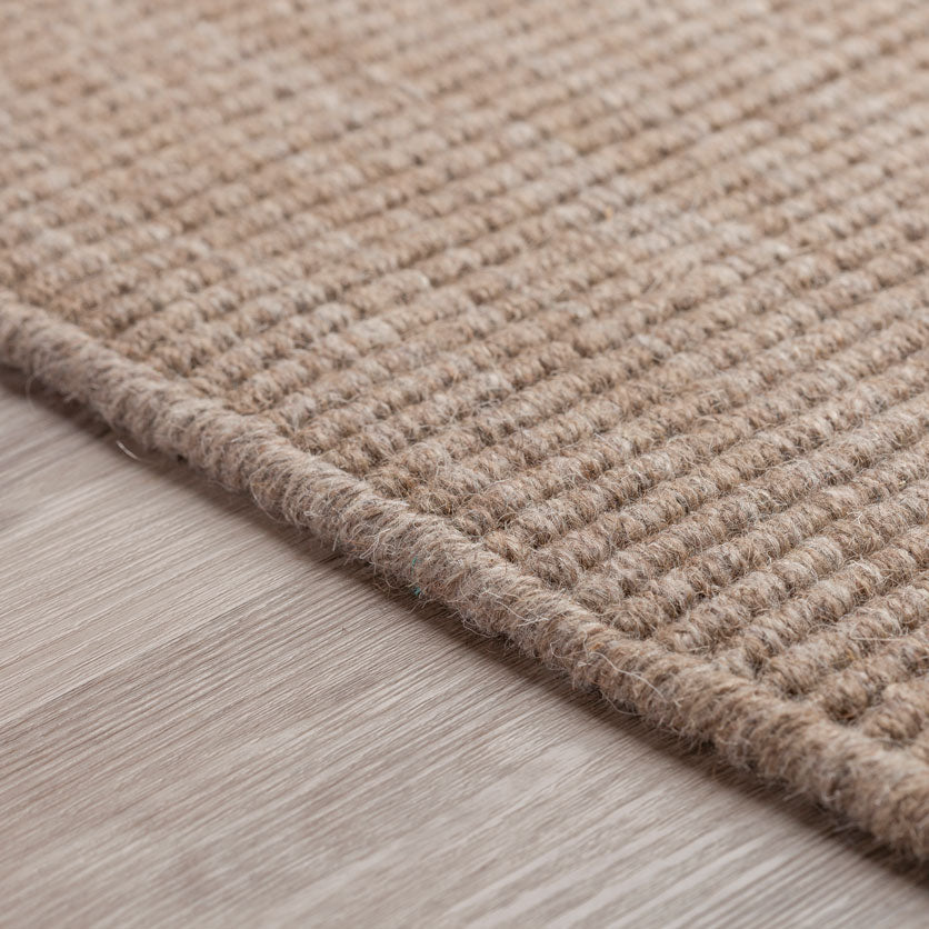 Monaco Boucle Wool Rug Mocha 5' X 7'6" by Homeportonline