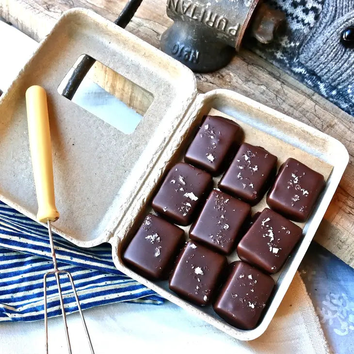 9 Piece Dark Chocolate Covered Salted Caramels