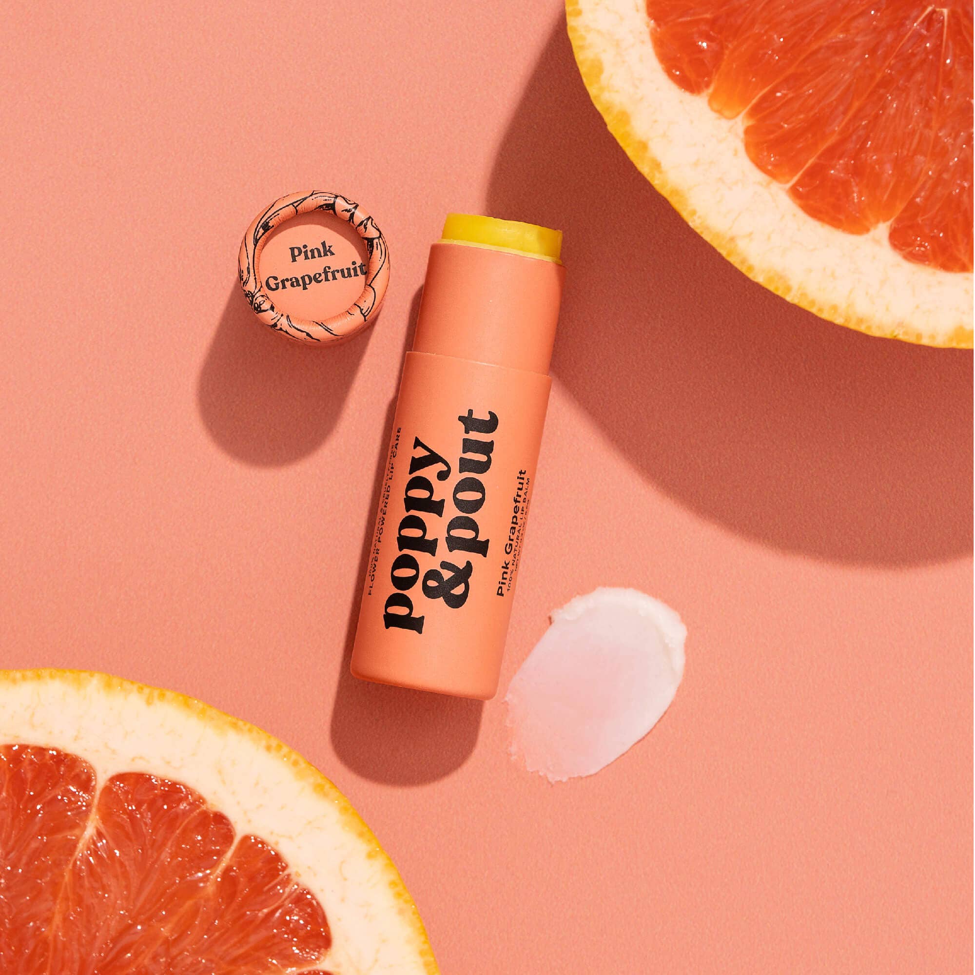Poppy & Pout Lip Balm, Pink Grapefruit by Dear Lucy