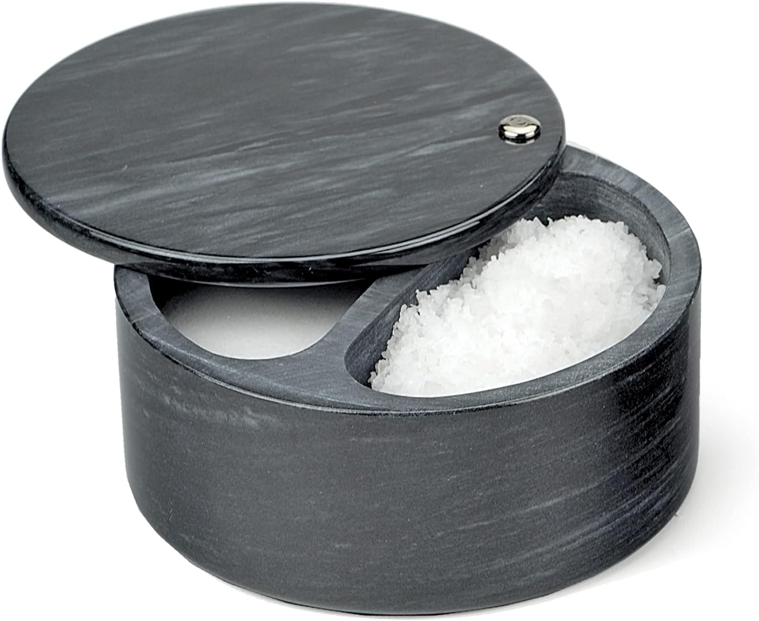 Salt Cellar Double Black Marble by Homeportonline