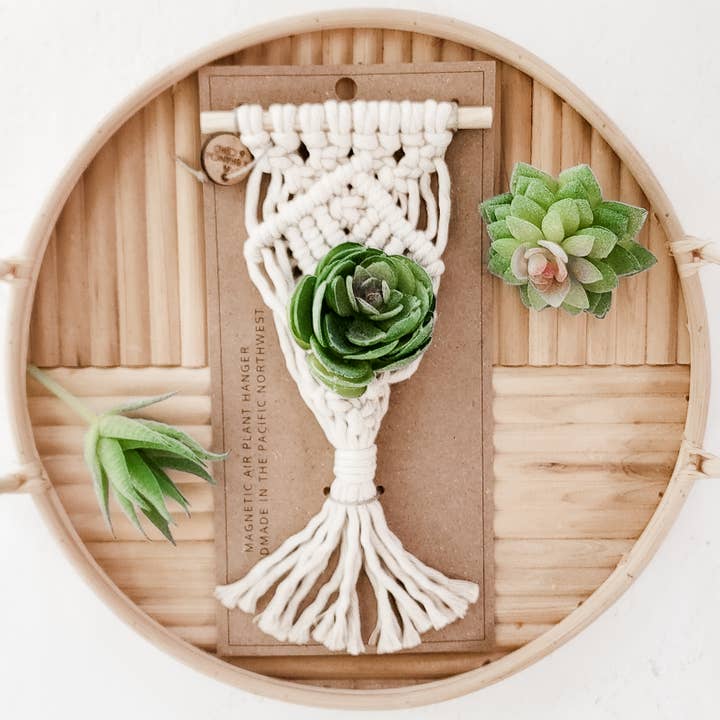 Mini Magnet Macrame Air Plant Holder