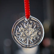Maple Hand Stamped Ornament - AO Glass