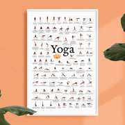 Yoga Poses Chart Fine Art Poster Print - 12x16