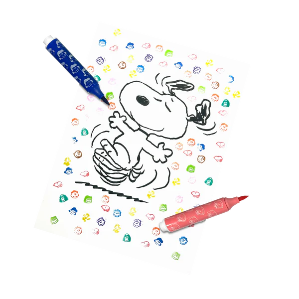 Ooly x Peanuts Double Ended Brush & Stamp Markers by Homeportonline