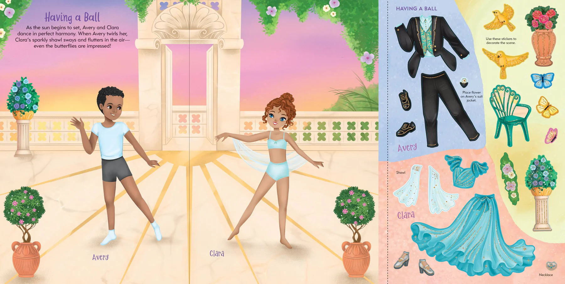 Sticker Doll Dress Up Book Dancers by Homeportonline