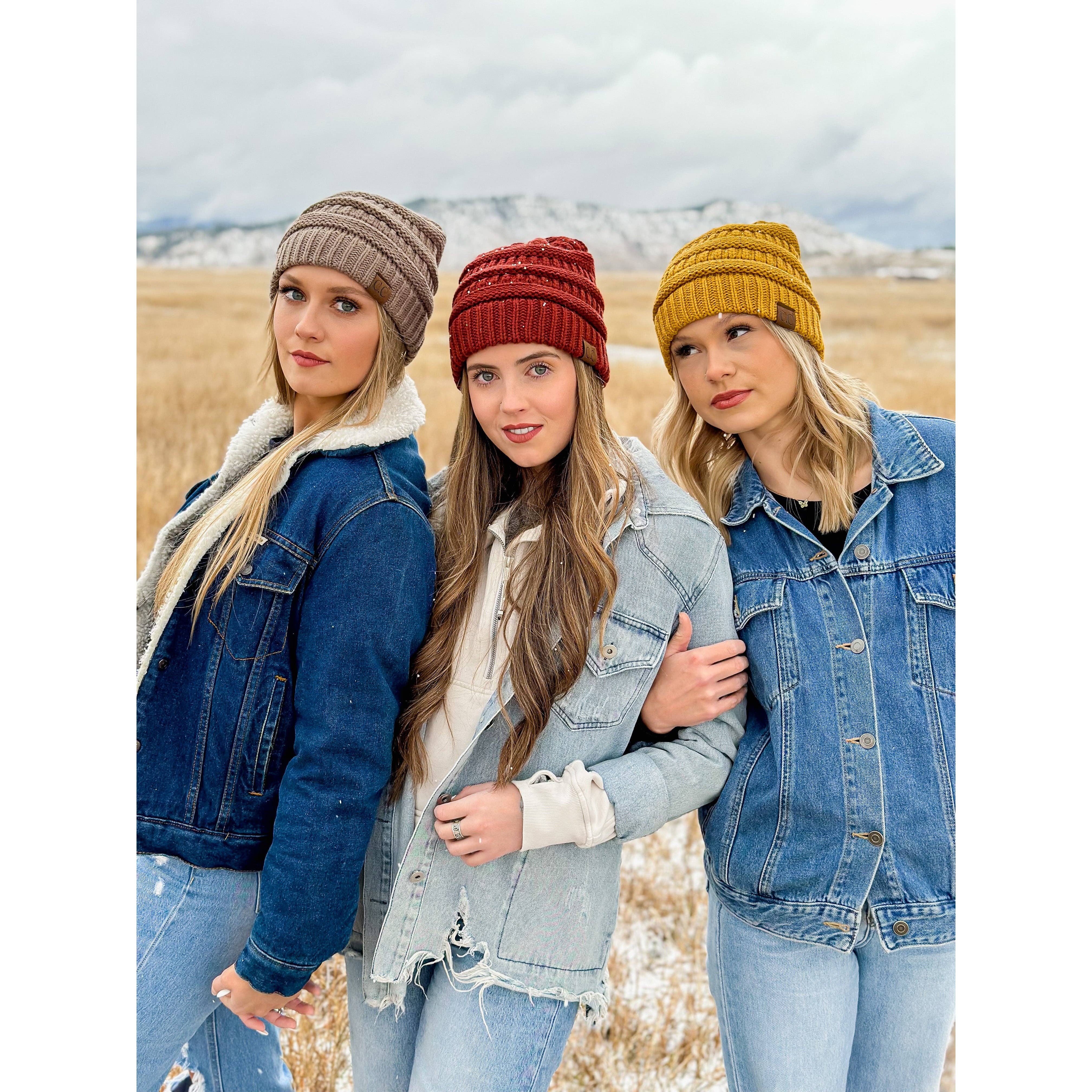 C.C Beanie - Classic CC Beanie: Coco Berry by SidePony Boutique