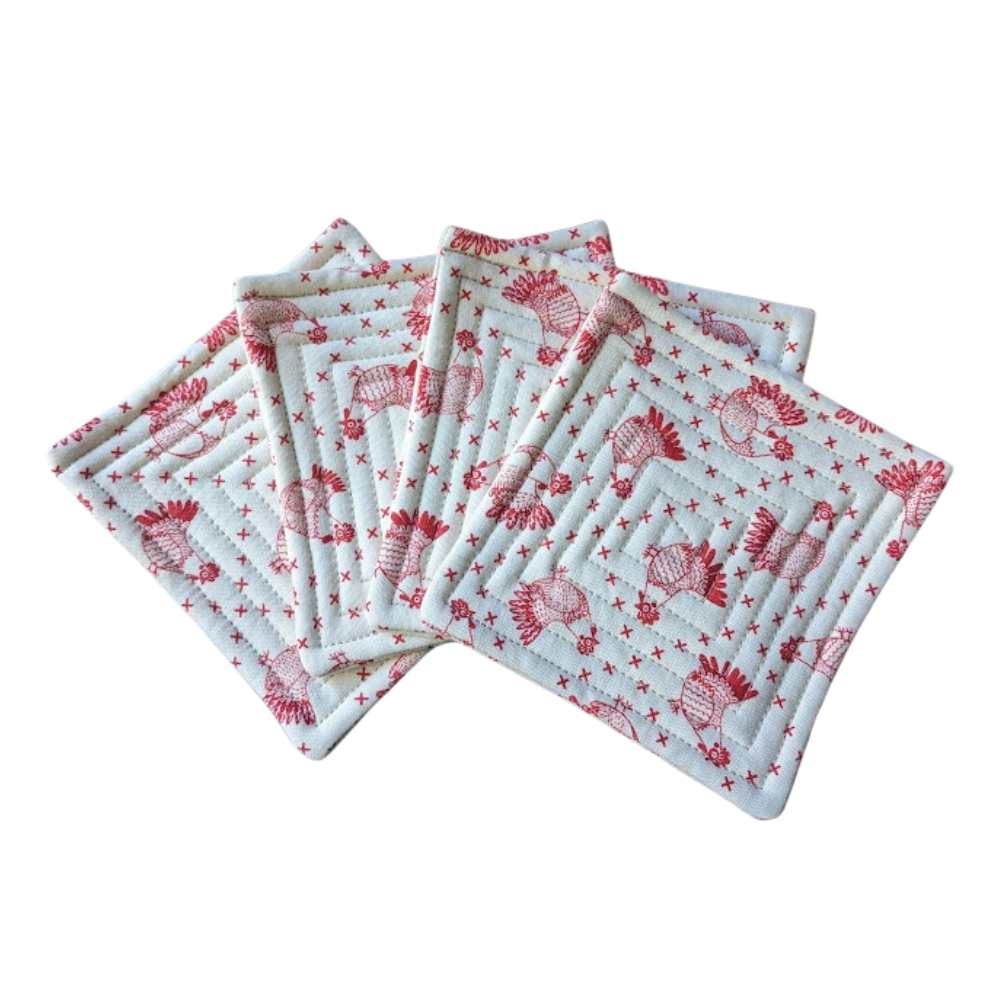 Henhouse - Quilted Coasters