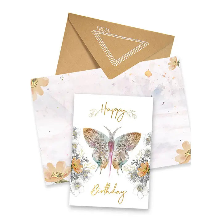 Greeting Card - Paisley Butterfly Birthday